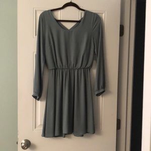 Olive Green Size M Long-Sleeved Dress